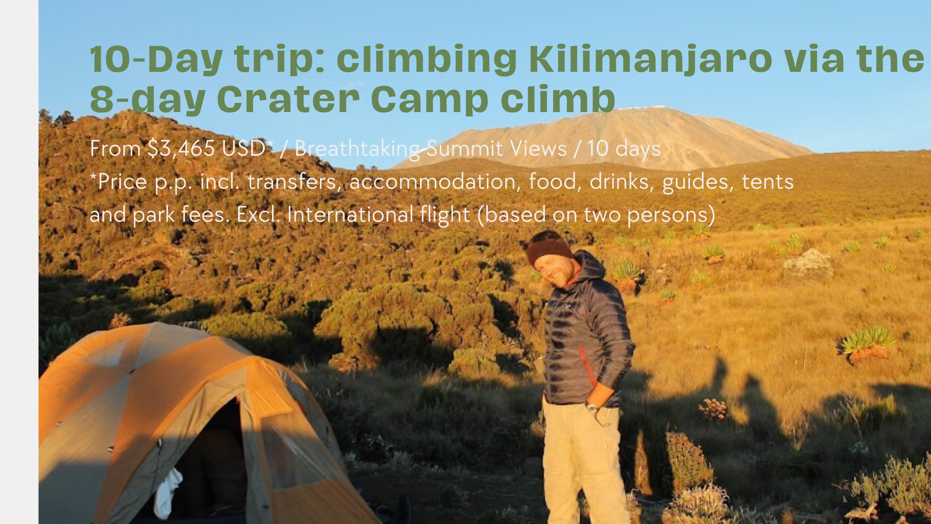10 days crater camp climb
